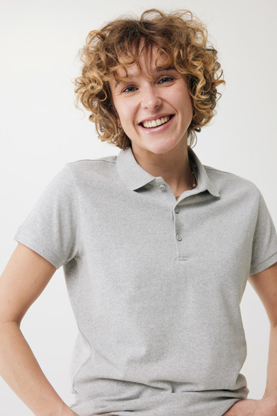 Dámské polo tričko IQONIQ Yosemite z recykl. bavlny - Heather Grey / XXXL
