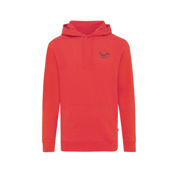 Sweat à capuche en coton recyclé Iqoniq Jasper - Luscious Red / XXXL