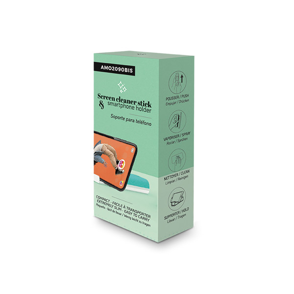 SCREEN CLEANER SPRAY AND SMARTPHONE HOLDER - Gris / 