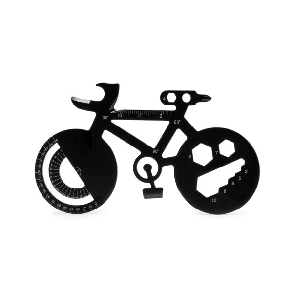 Multiherramienta personalizada de acero inoxidable con forma de bicicleta y 11 funciones