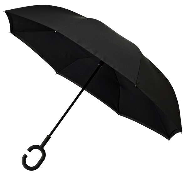 FALCONETTI - Parapluie Inside Out - Manuel - Impermable au vent -  105 cm - Noir / Noir