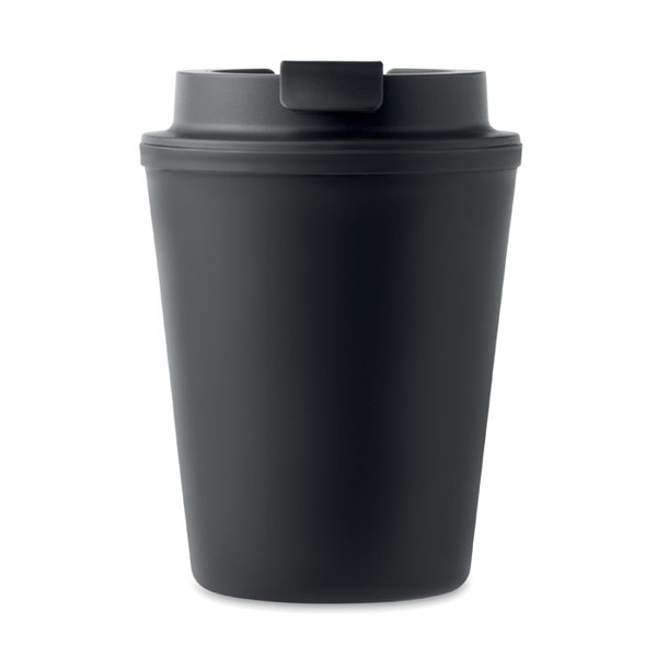 Tridus PP kozarec, dvojna stena, 300 ml - Črna