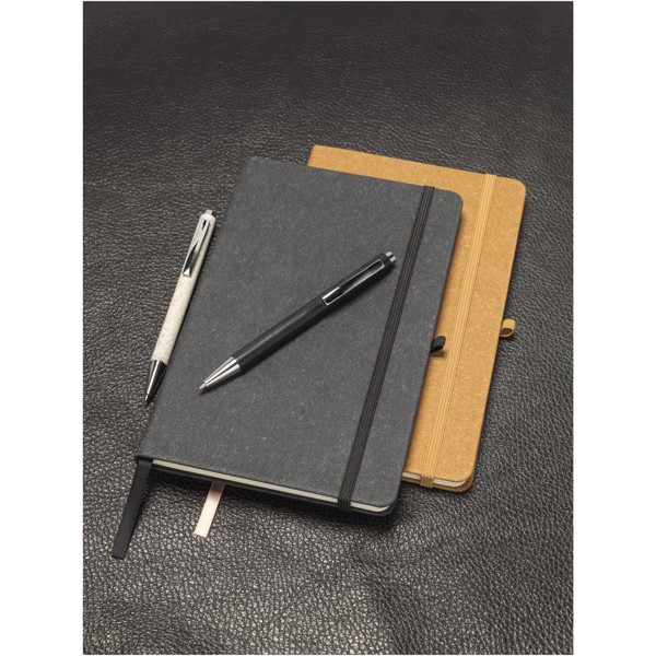 Carnet de notes A5 en cuir Atlana - Noir