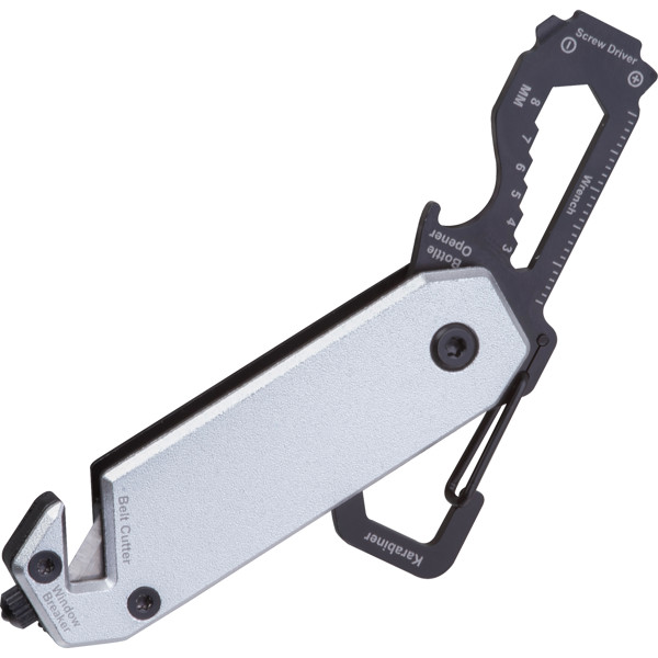 12-piece aluminum multitool CAROLINE - Silvergrey