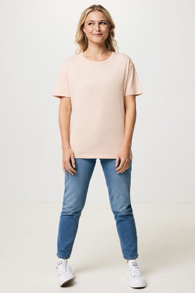 Iqoniq Yala women lightweight recycled cotton t-shirt - Peach Nectar / L