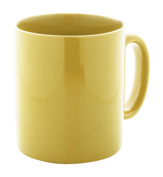 Coloured Ceramic Mug Kolomu - Yellow
