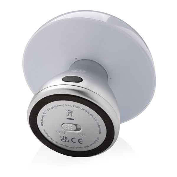USB stolná lampa Luming z RCS recykl. plastu, sivá -