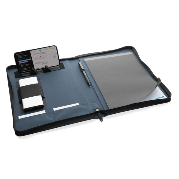 Impact Aware tech portfolio A4, 300D recycled rPET - Navy