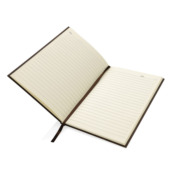 Kavana wood print A5 notebook - Dark Brown