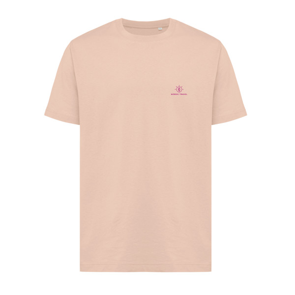 T-shirt coupe décontractée en coton recyclé Iqoniq Kakadu - Peach Nectar / S