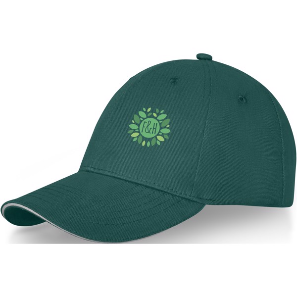 Darton 6 panel sandwich cap - Forest Green