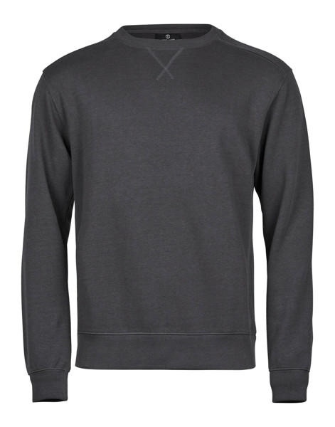 Ribbed Interlock Crew Neck - Dark Grey / XL