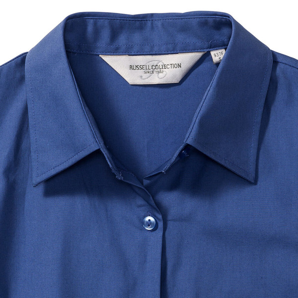 Ladies' Cotton Poplin Shirt - Black / 4XL (48)