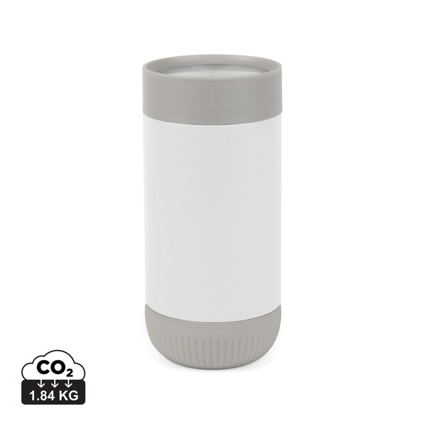 VINGA Erie RCS recycled RVS push mug 350 ML - Wit / Grijs