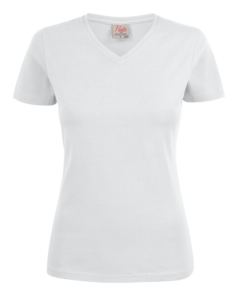 Printer Heavy V Lady t-shirt White XXL