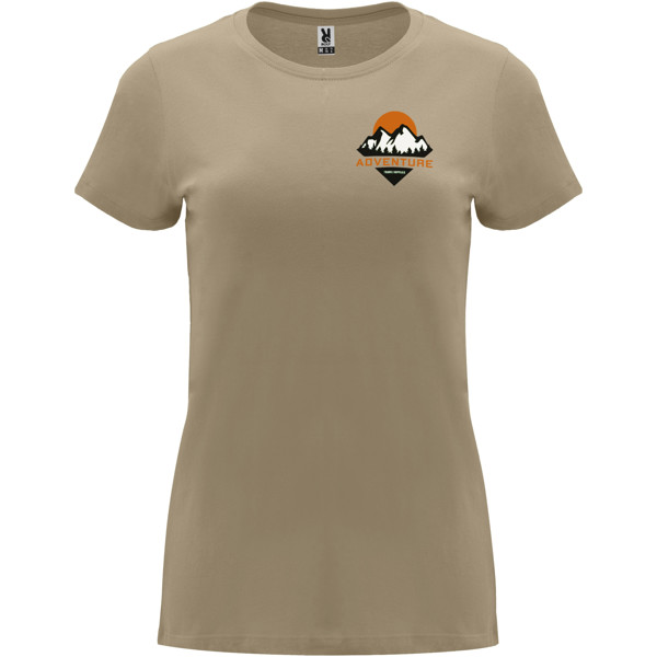 T-shirt a maniche corte da donna Capri - Sabbia / 3XL