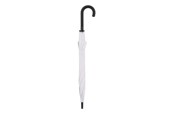 Verdure 190T Pongee 23" Parapluie à crochet coupe-vent Ouverture automatique - Blanc