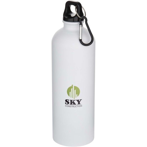 Oregon 750 ml matte RCS-zertifizierte, einwandige Trinkflasche aus recyceltem Edelstahl mit Karabinerhaken - weiss