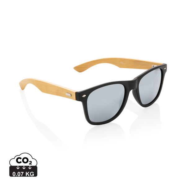Bamboo and RCS recycled plastic sunglasses - Black