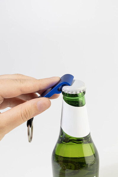 Bottle Opener Trolley Keyring OpenCart - Blue