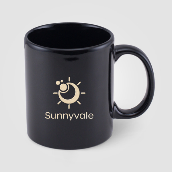 Seattle Classic - 355 ml Colour Ceramic Mug - Black / Laser