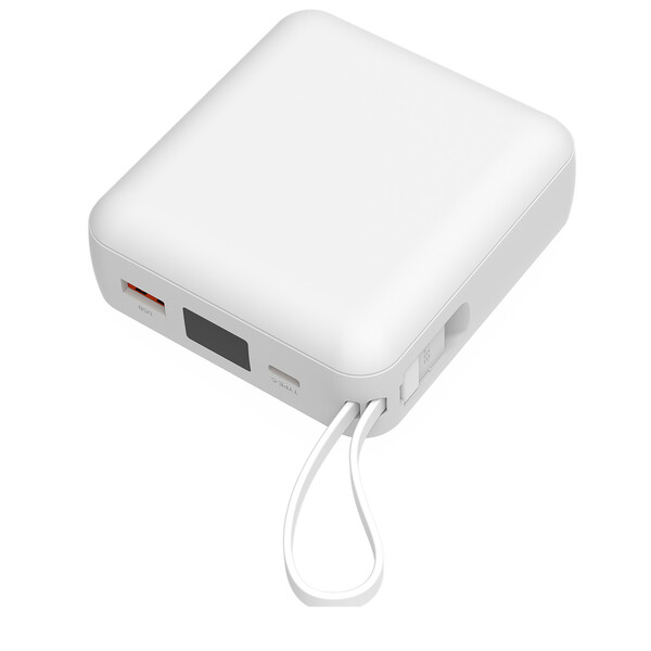 HEIHO - Batterie Powerbank 10,000 mAh avec câbles intégrés à charge rapide 22,5W