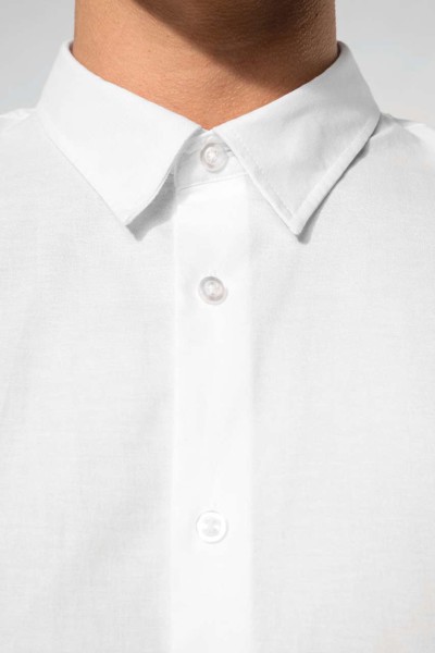 Men Long-Sleeved Easy Care Shirt Without Pocket - White / 2XL