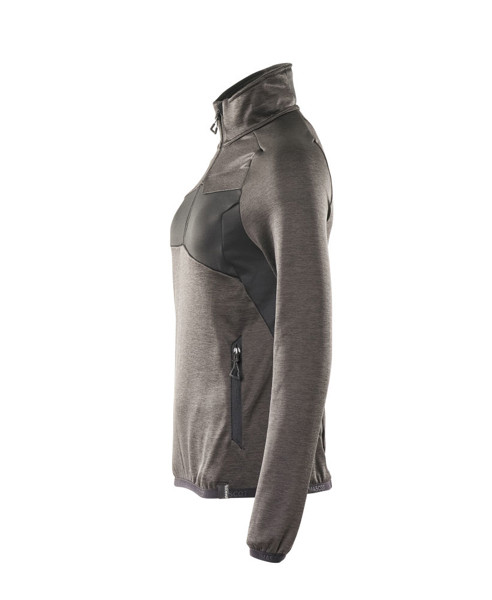 Fleece Jumper with half zip - MASCOT® - Dark Anthracite / Black / 4XL
