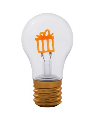 LED decoration in the shape of a light bulb - WHITE