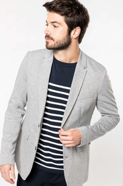 Men’S Knit Jacket - Light Grey Heather / 66