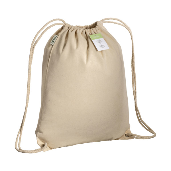 Organic Cotton Drawstring Bag With Reinforced Corners