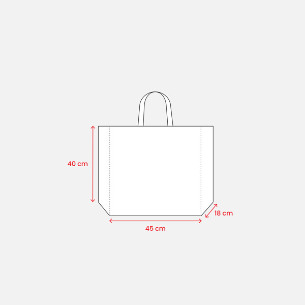 Recycled Laminated 120 G/M2 Pp Shopping Bag With Gusset And Short  Handles - White