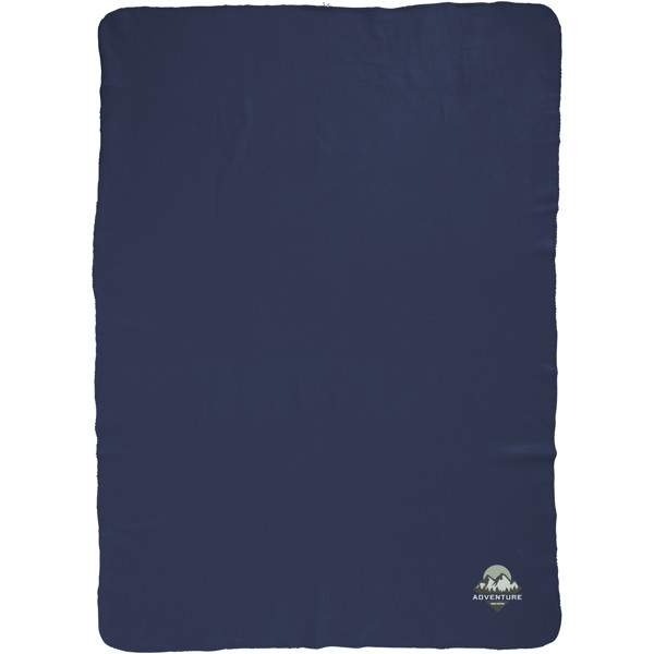 Huggy fleece plaid blanket with carry pouch 150x120 cm - Navy