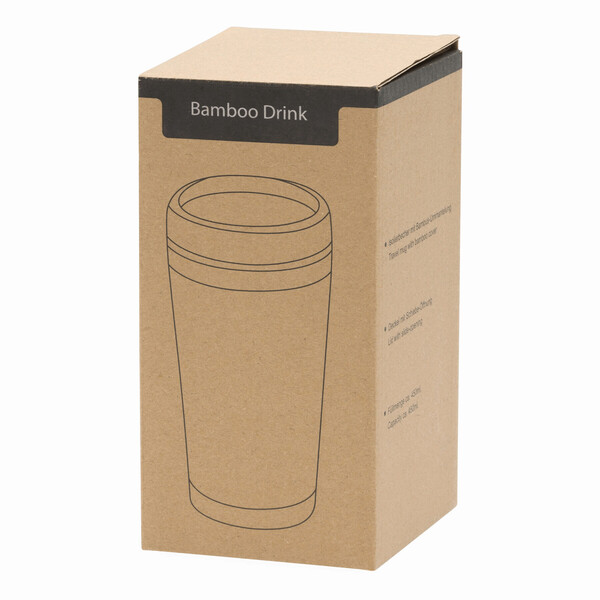 Insulated Travel Mug Bamboo Drink