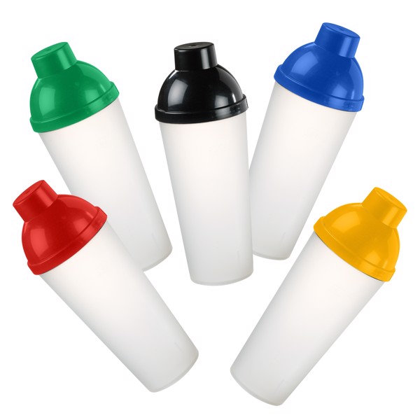 Shaker "Lagoon" 0,5 L - Transparent-Milchig / Schwarz