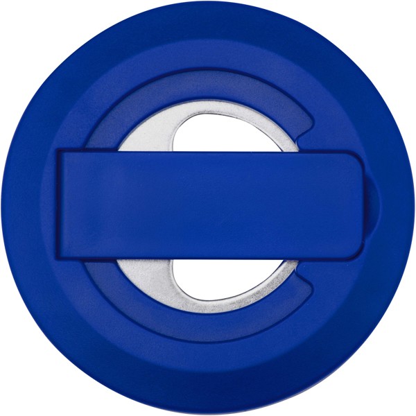 Support de téléphone magnétique Ain en plastique recyclé avec décapsuleur - Bleu royal