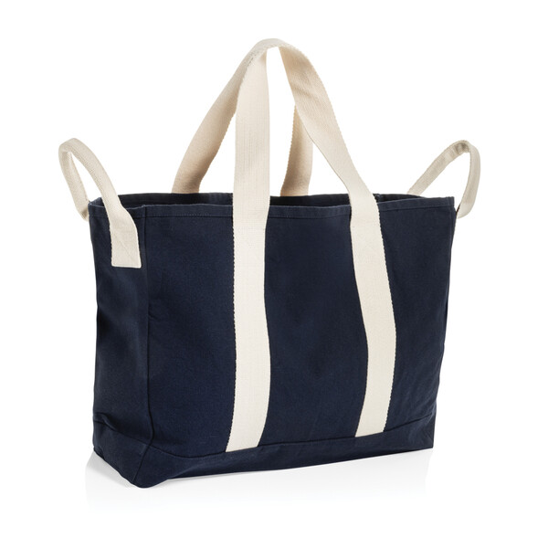 Sac de plage en toile recyclée 400g/m² BEAU AWARE™ - Bleu Marine