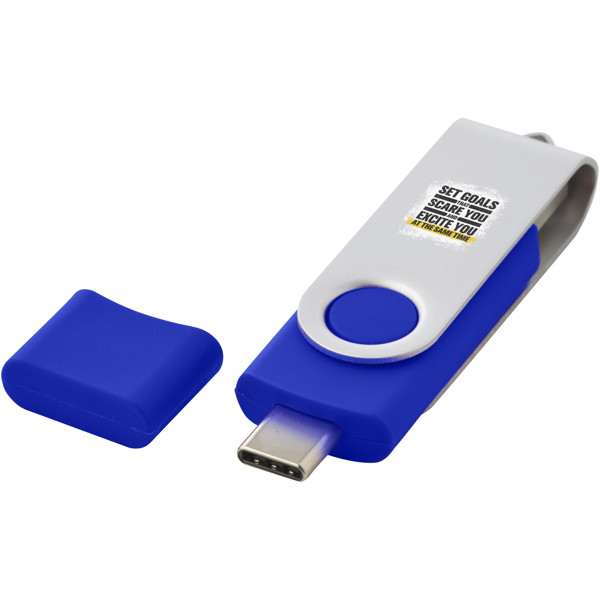 Clé USB-C rotative OTG - Bleu / 2GB