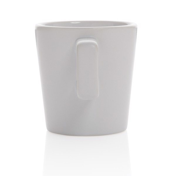 Ceramic modern coffee mug 300ml - White / White