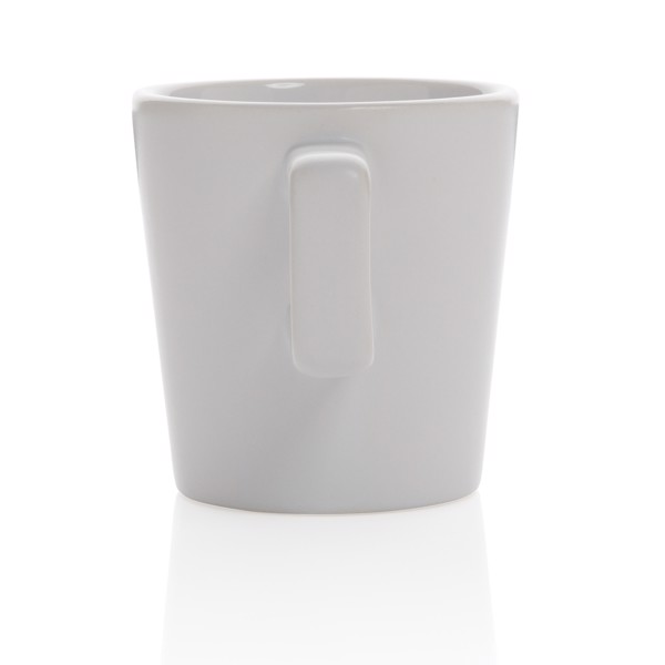 Moderne Keramik Kaffeetasse, 300ml - Weiß / Weiß