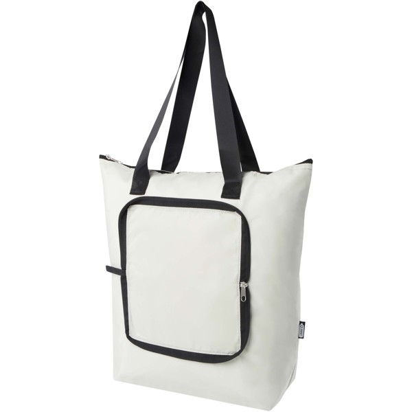 EcoFold RPET foldable tote cooler bag 15L - Sandstone