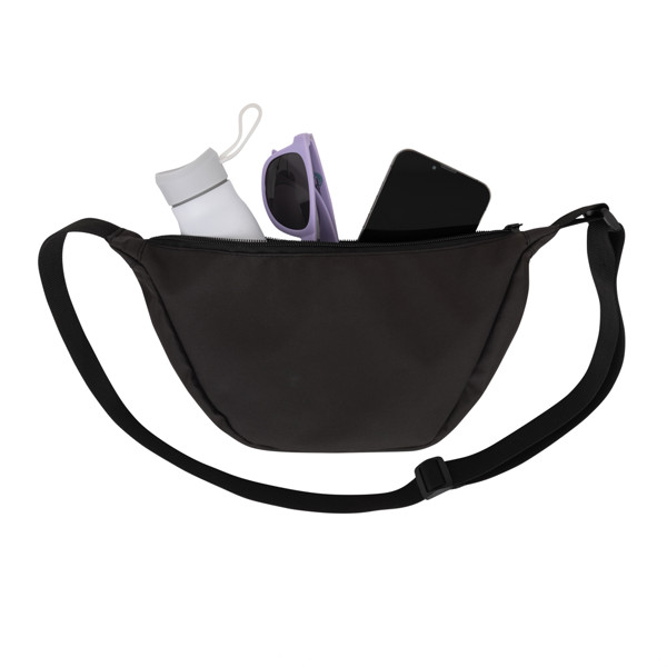 Sac banane en bandoulière en rPET AWARE™ Crescent - Noir