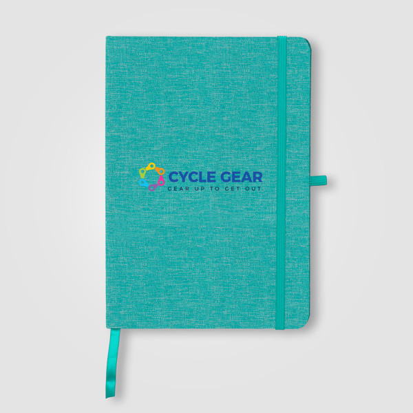 Miller rPET Notebook 210 x 140 mm - Caribbean Blue / 4 Color inkjet