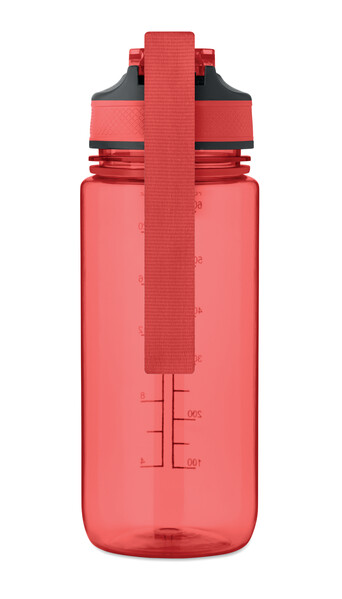 Sportdrinkfles 700ml Enkel - Transparant Rood