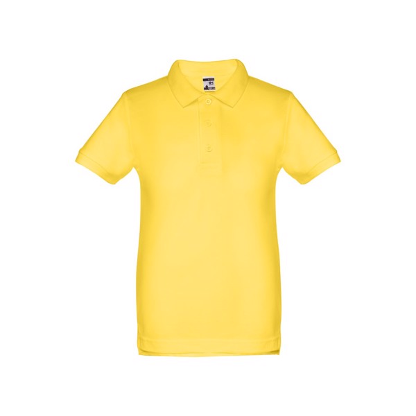 THC ADAM KIDS. Kids short-sleeved 100% cotton piqué polo shirt unisex) - Yellow / 4