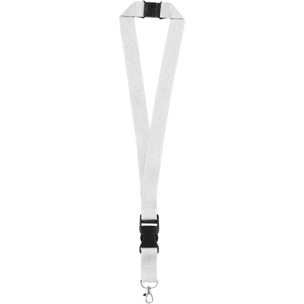 Yogi lanyard detachable buckle break-away closure - White