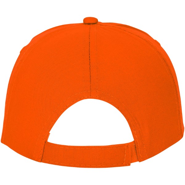 Boné de algodão 5 painéis com reforço e fecho aderente de 175 g/m² Feniks - Laranja