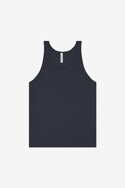 Unisex Heather Cvc Tank - Heather Navy / XL