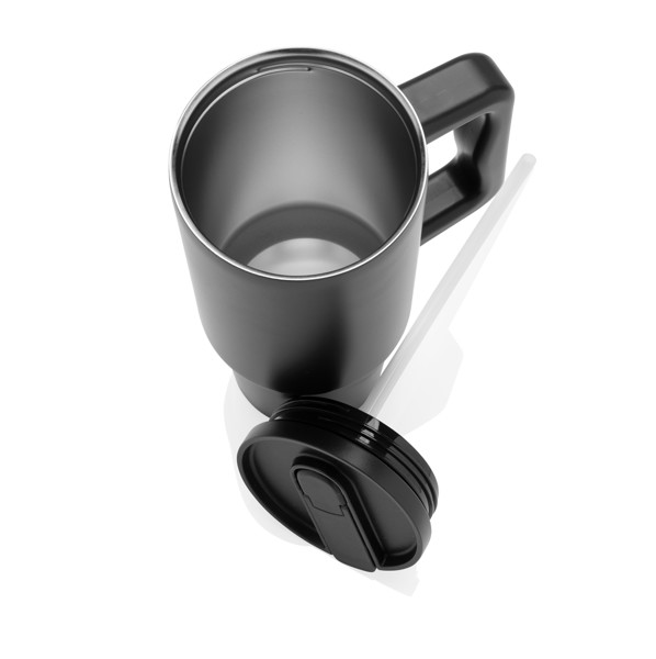 Embrace nepretekajúci tumbler z recykl. nerez. ocele 900ml - Čierna
