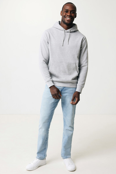 Lehká mikina s kapucí Iqoniq Rila z recykl. bavlny - Light Heather Grey / XXL